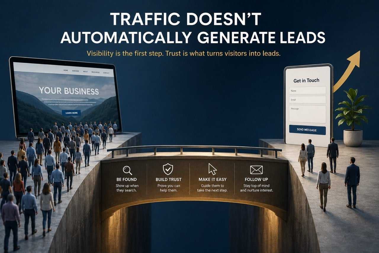 Increasing traffic doesn't automatically generate leads.